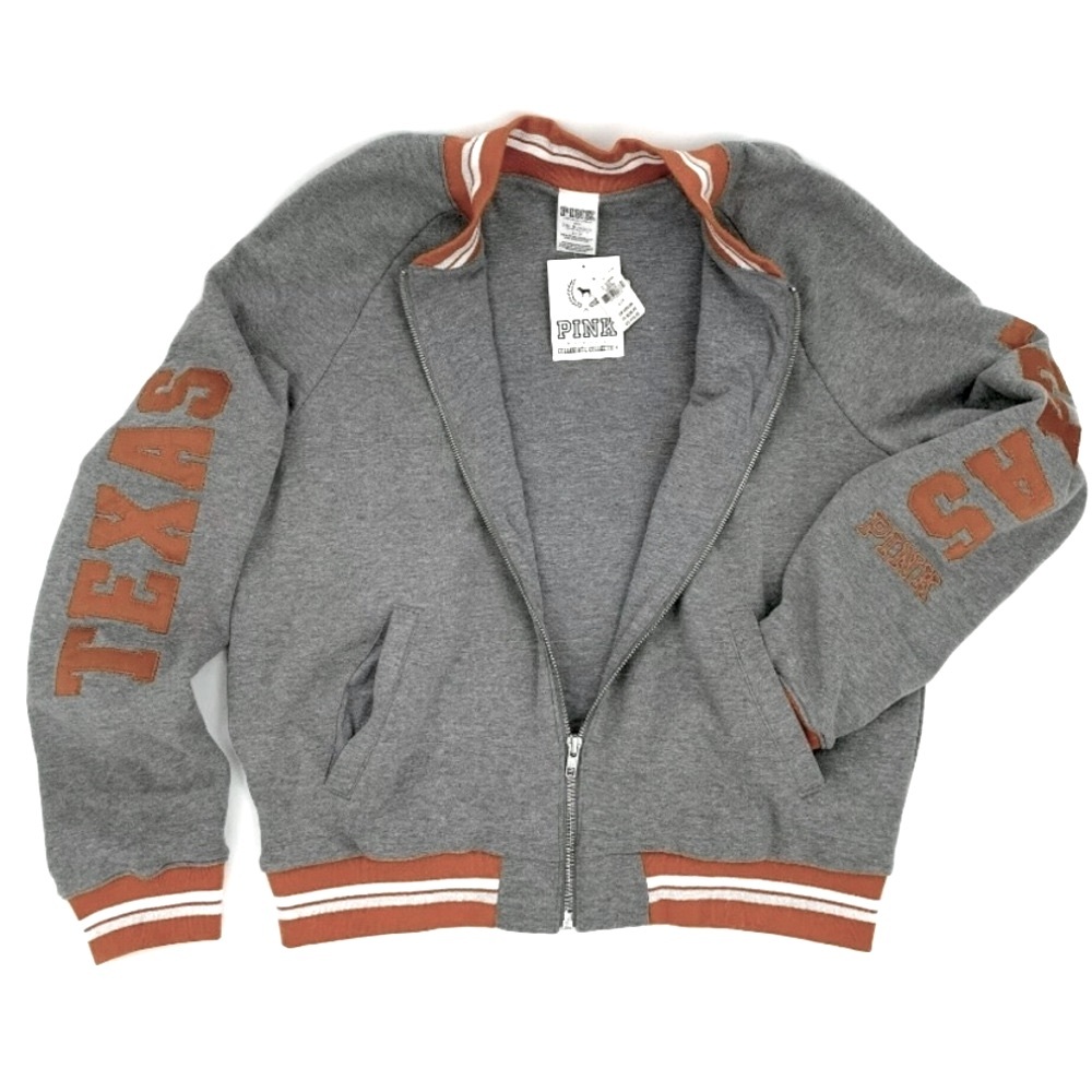 TEXAS LONGHORNS Collegiate Collection Varsity Jacket by PINK Victoria’s Secret